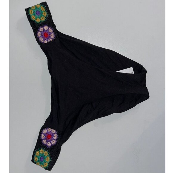 NWT Isabella Rose 1969 Cali Pant Swim Bikini Bottom in Black Size Medium - Picture 4 of 8